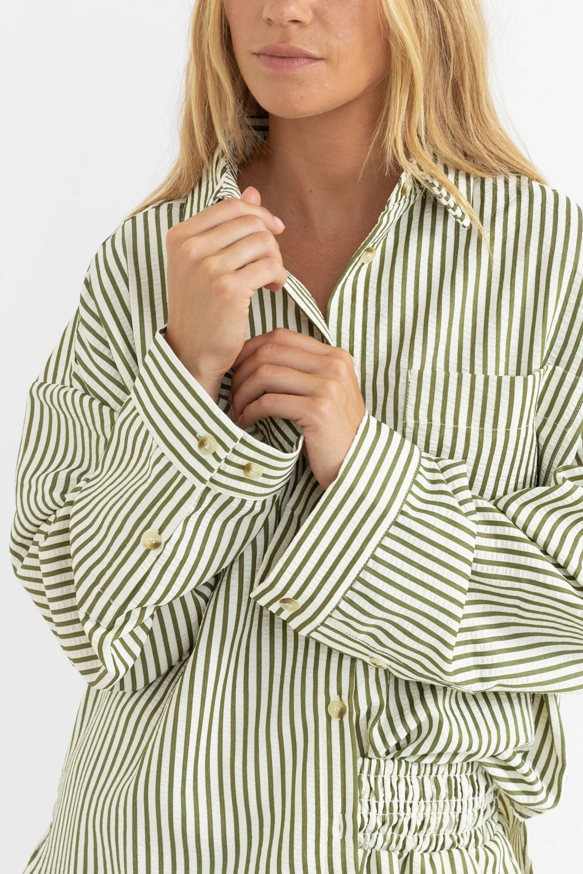 Rhythm Cove Stripe Oversized Shirt