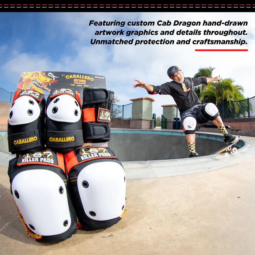187 Six Pack Junior Skate Pads - Caballero