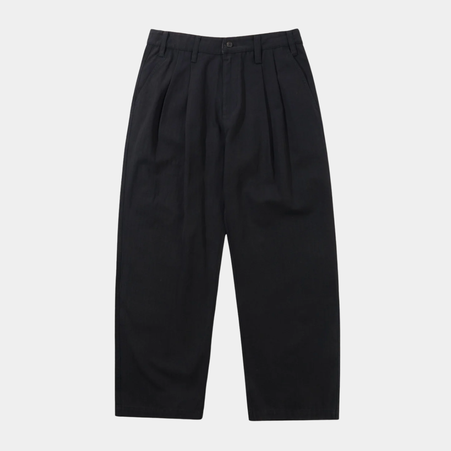 Butter Goods Pleated Trousers - Washed Black