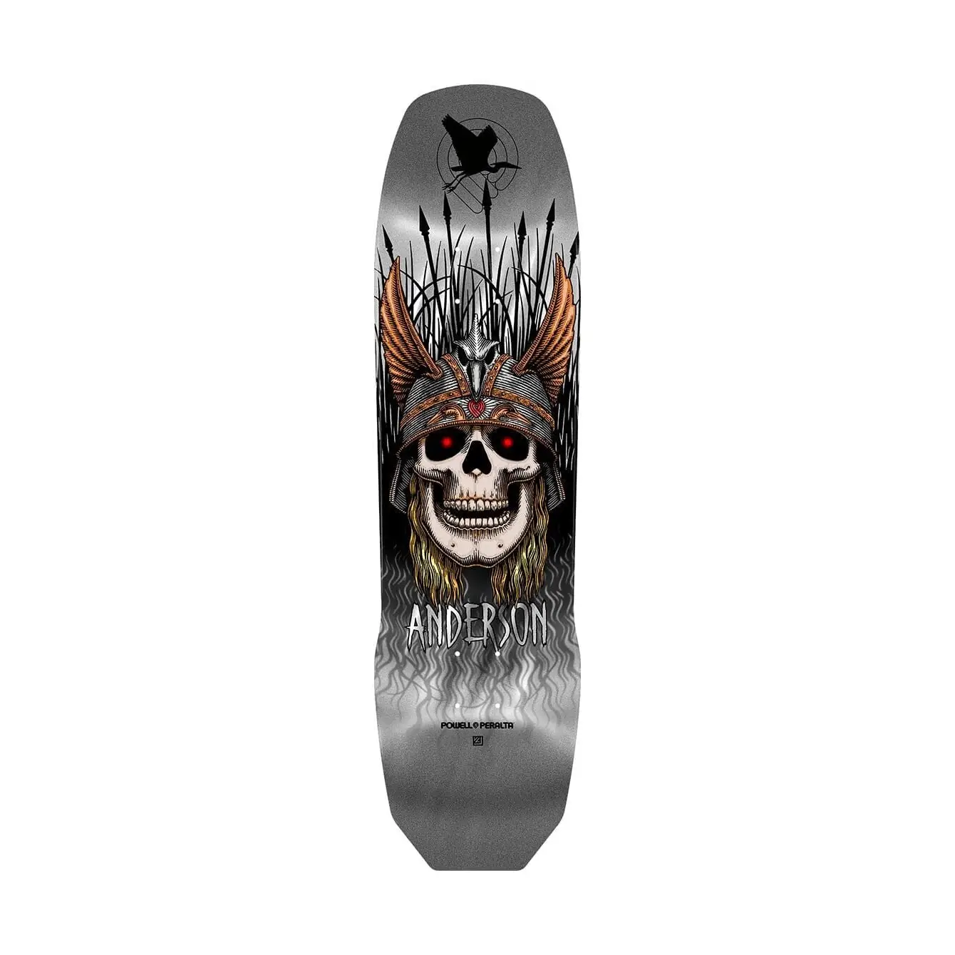 Powell Peralta Andy Anderson Baby Heron Silver Foil Skate Deck