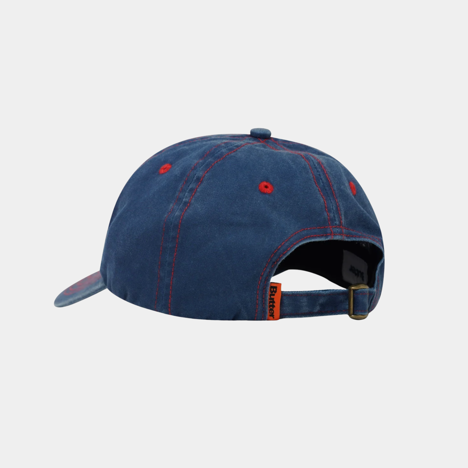 Butter Goods Rounded Logo 6 Panel Cap - Washed Navy