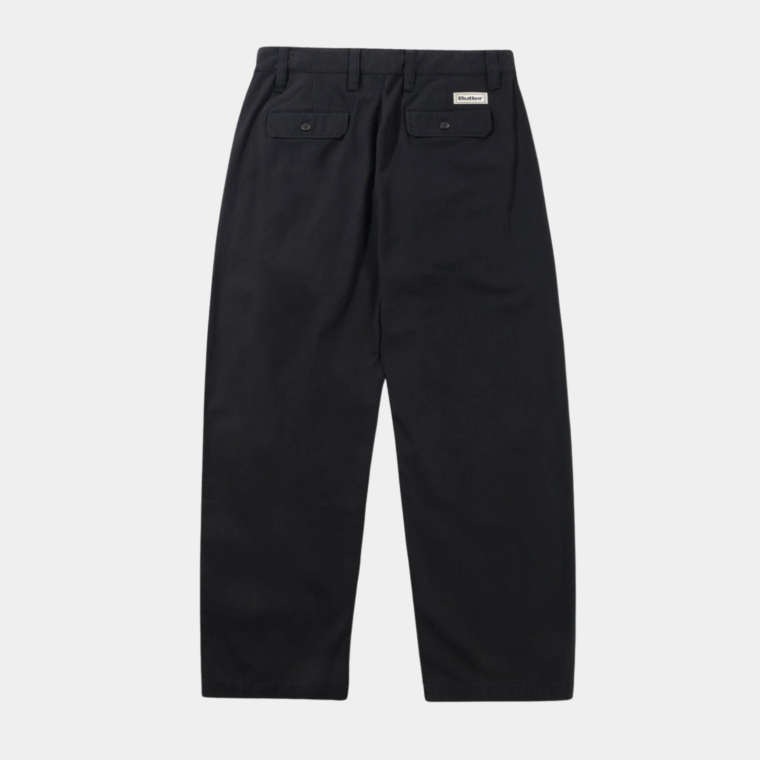 Butter Goods Pleated Trousers - Washed Black