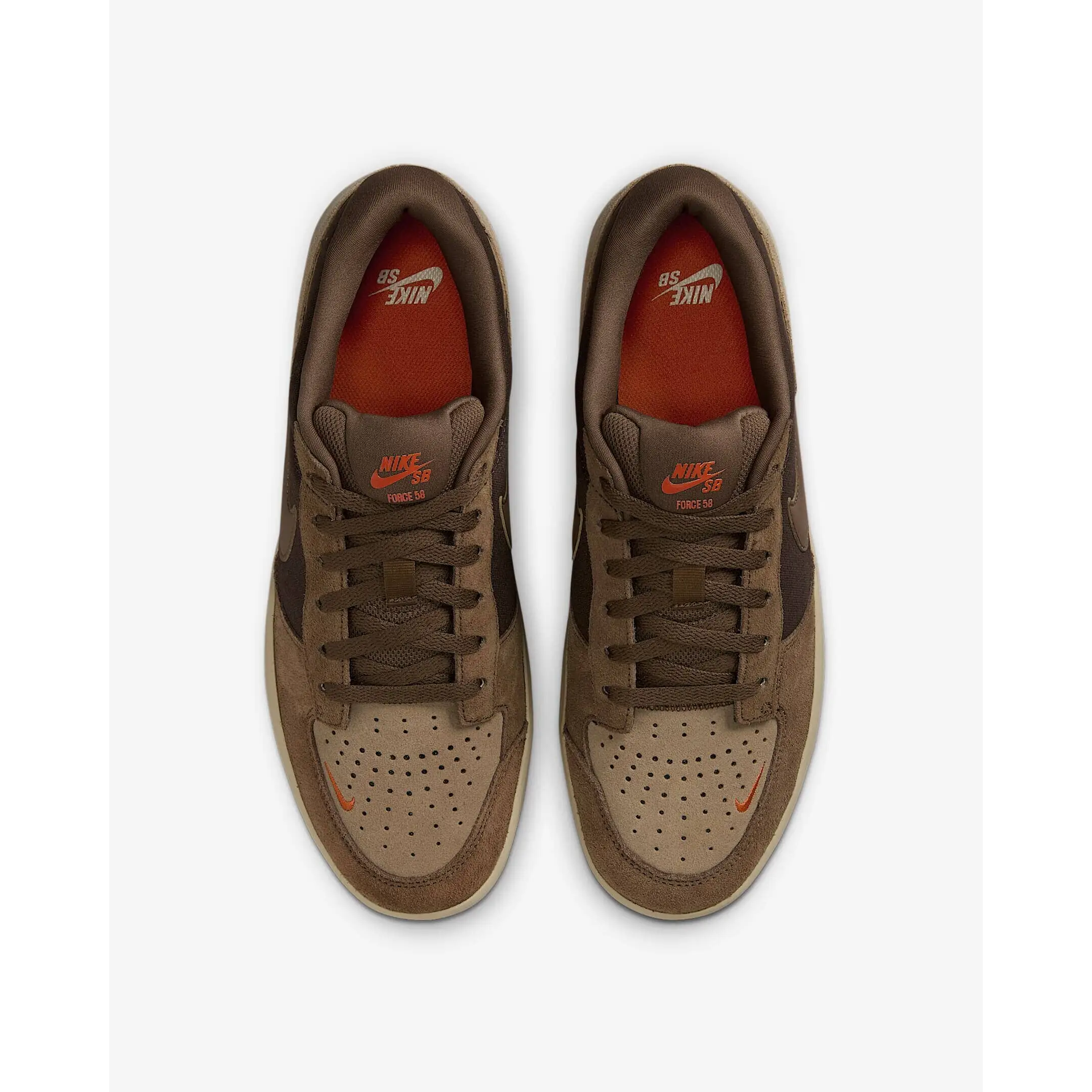 Nike SB Force 58 Shoes - Baroque Brown / Parachute Beige / Desert Khaki / Mosswood Brown