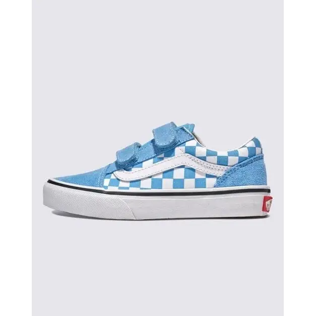 Vans Old Skool V Youth - Colour Theory Checkerboard Heritage Blue