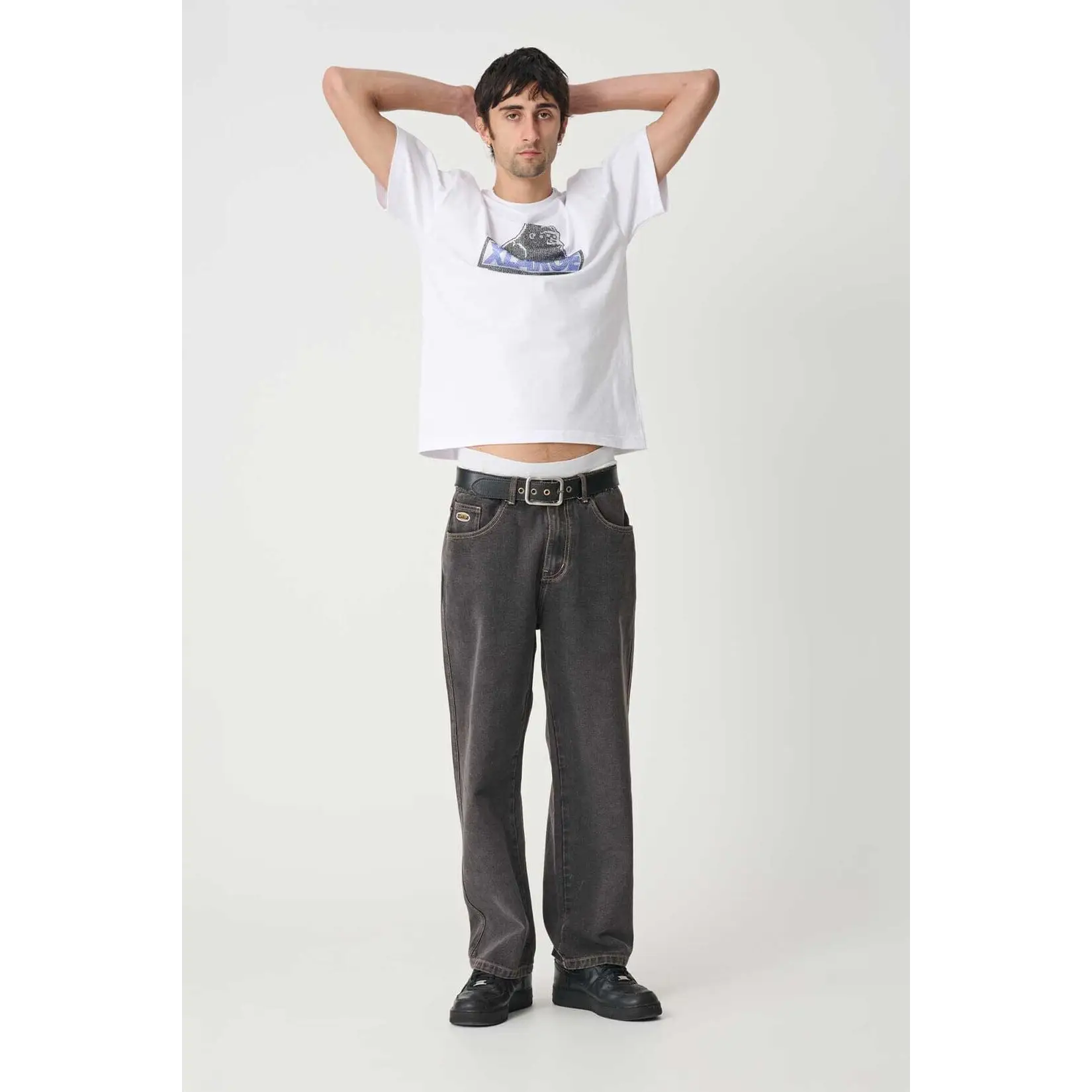 X-Large 91 Bull Denim Pants - Washed Black