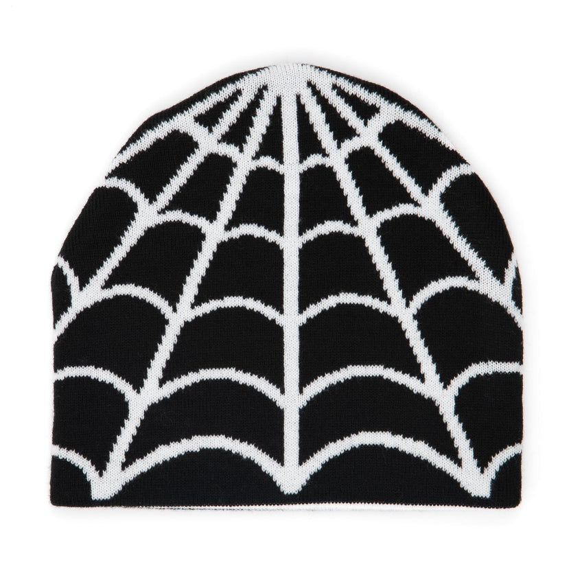 Autumn Cobweb Reversible Skully Beanie