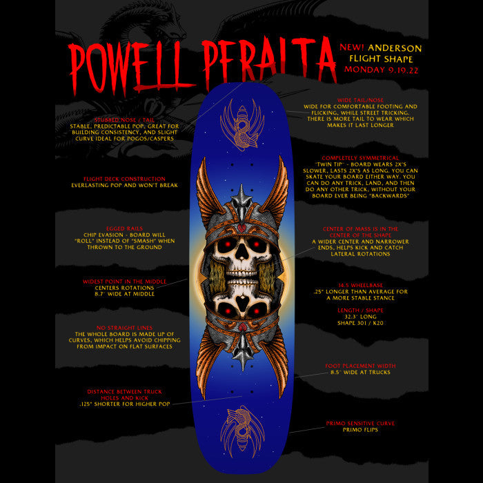 Powell Peralta Andy Anderson Heron Egg Flight Skate Deck