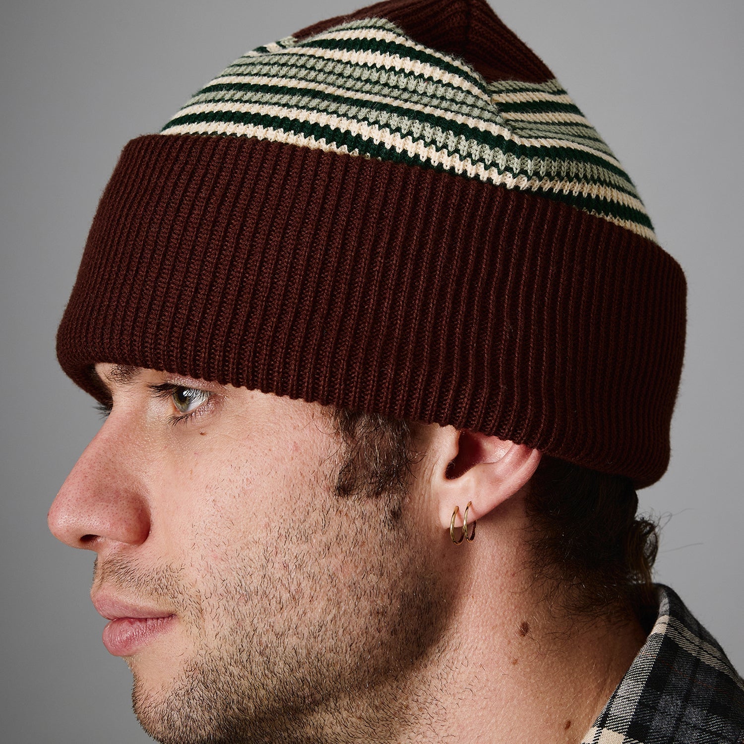 Passport Striped Organic Knit Beanie