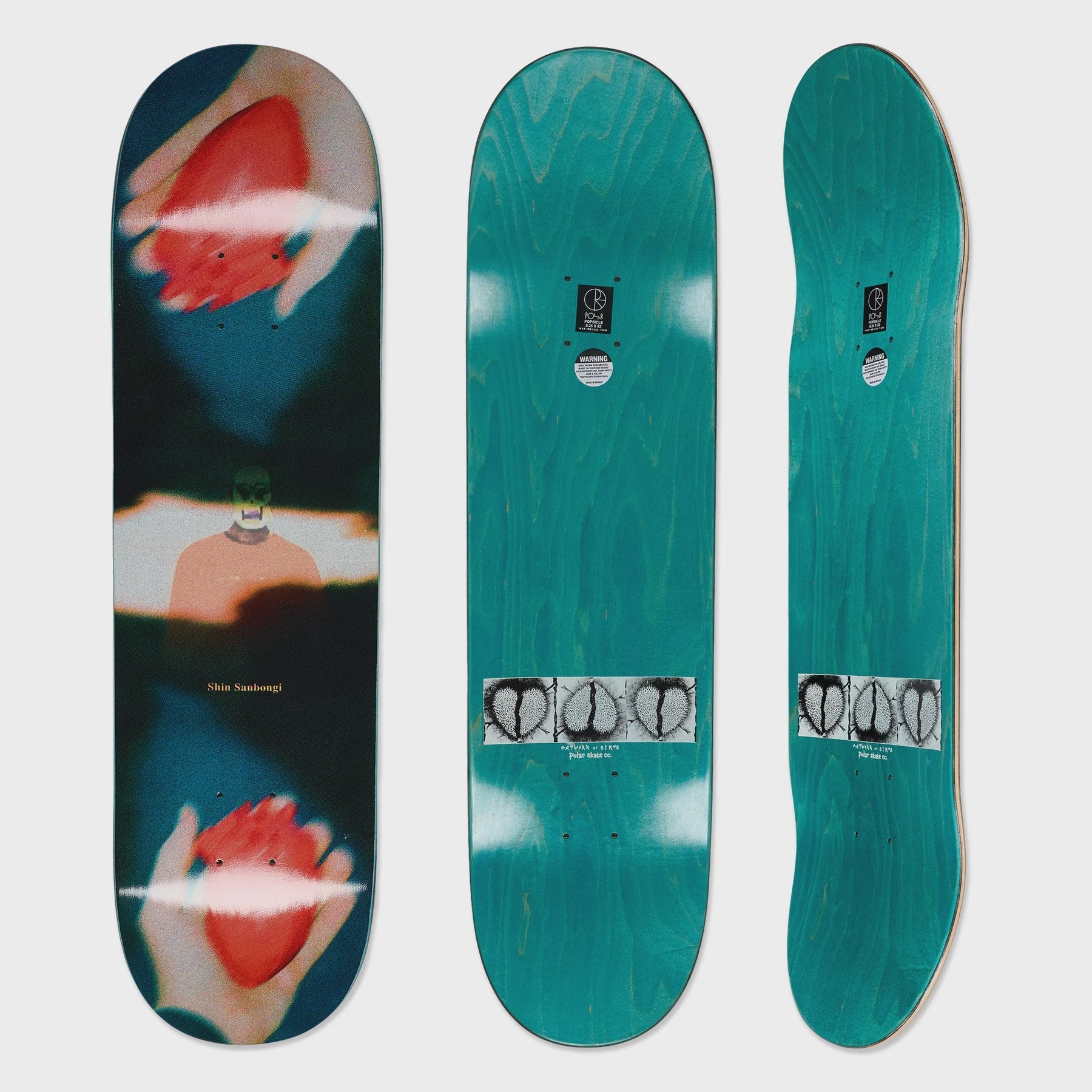 Polar Skate Co. Shin Sanbongi Heart in Hand Skate Deck