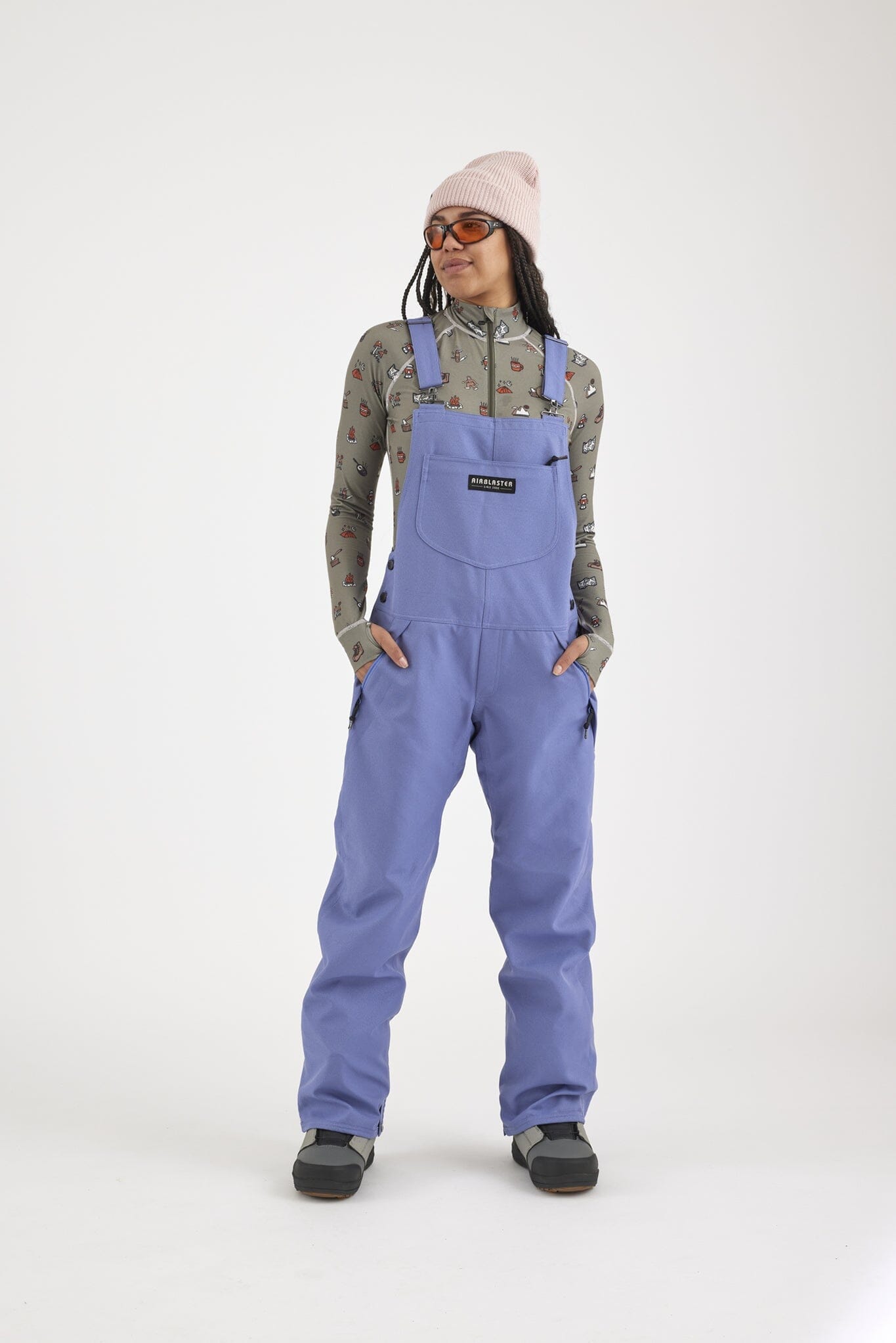 Airblaster Womens Freedom Bib Pants Dark Thistle S