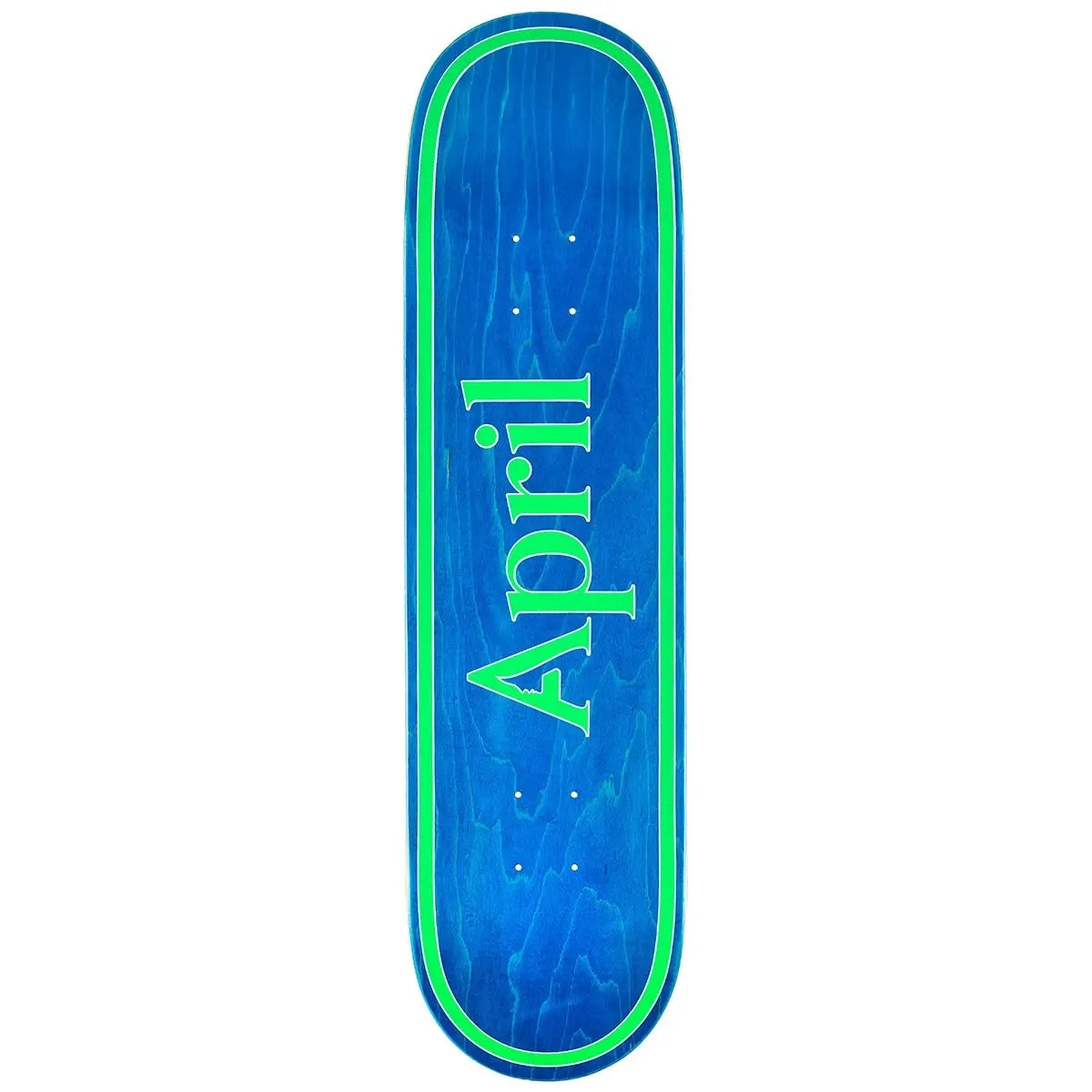 April OG Logo Blue / Green Skateboard Deck