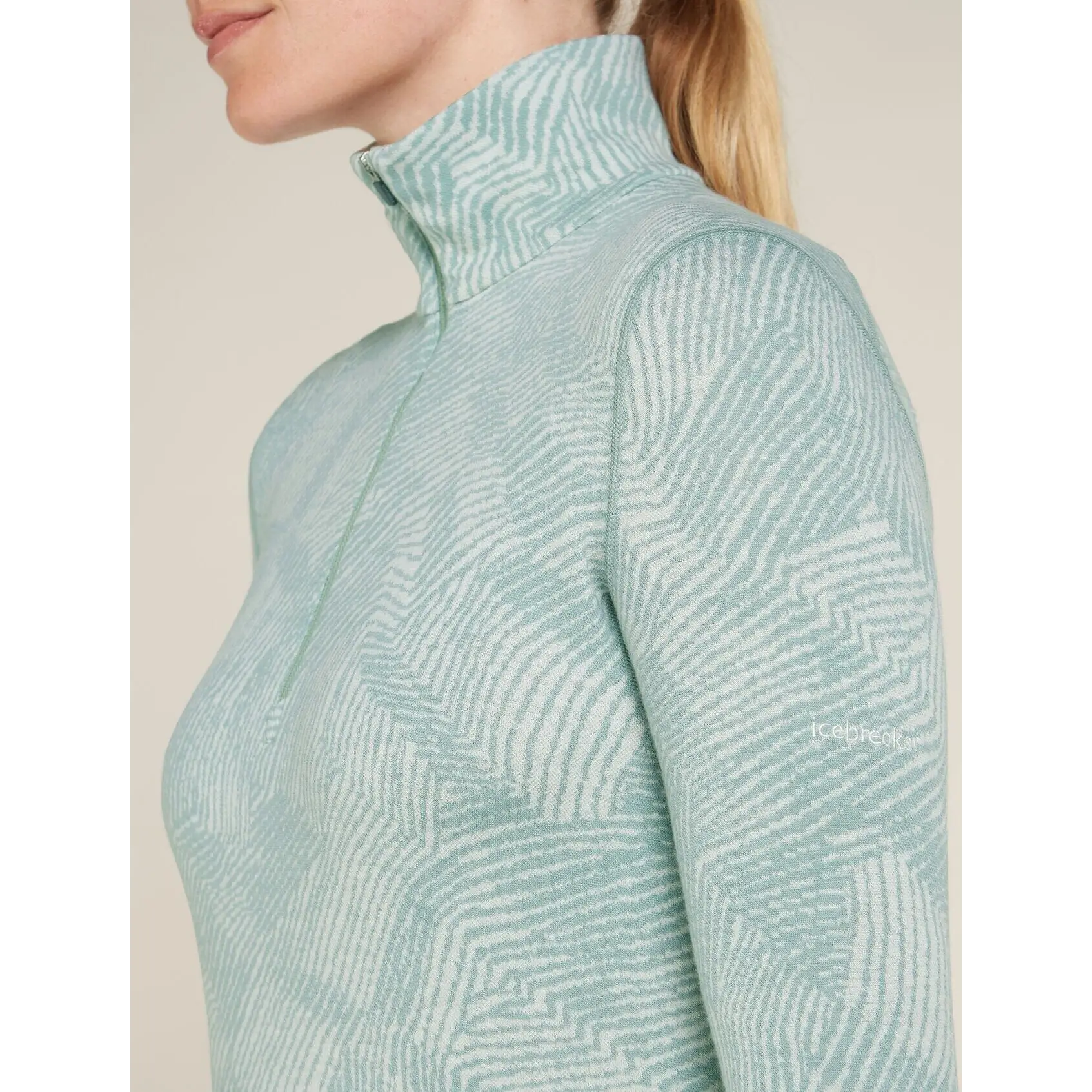 Icebreaker Womens Merino 260 Vertex Long Sleeve Half Zip Frozen Forms