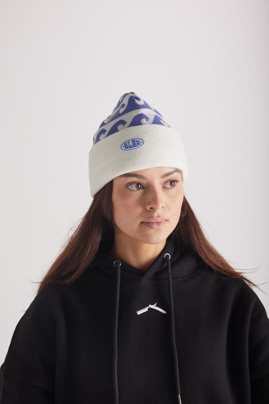 Blak Motion Beanie Navy / White