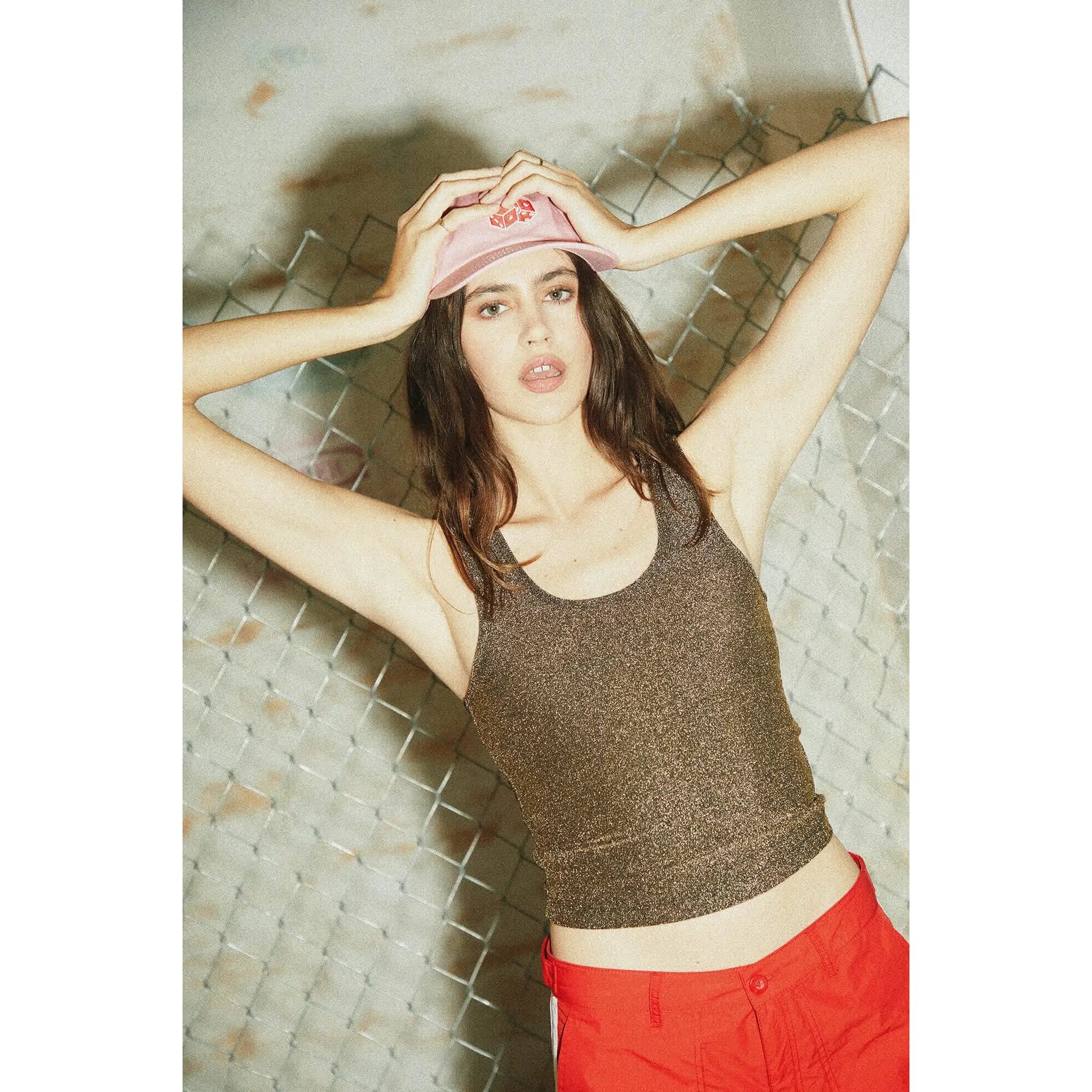 Brixton Off Duty A-Tank Top - Gold Metallic