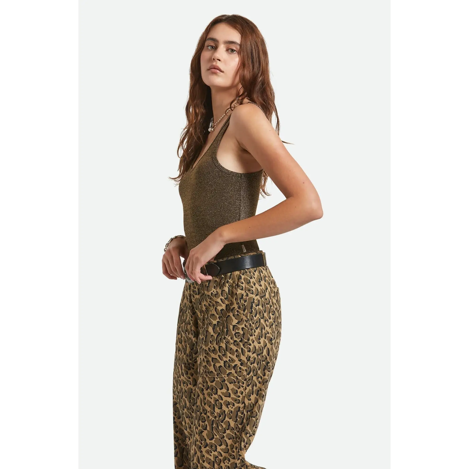 Brixton Off Duty A-Tank Top - Gold Metallic