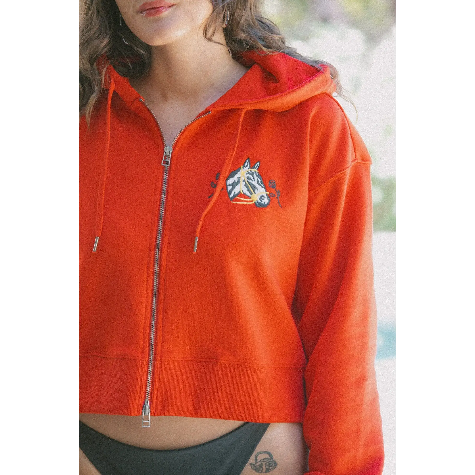 Brixton Trophy Cropped Zip Hood