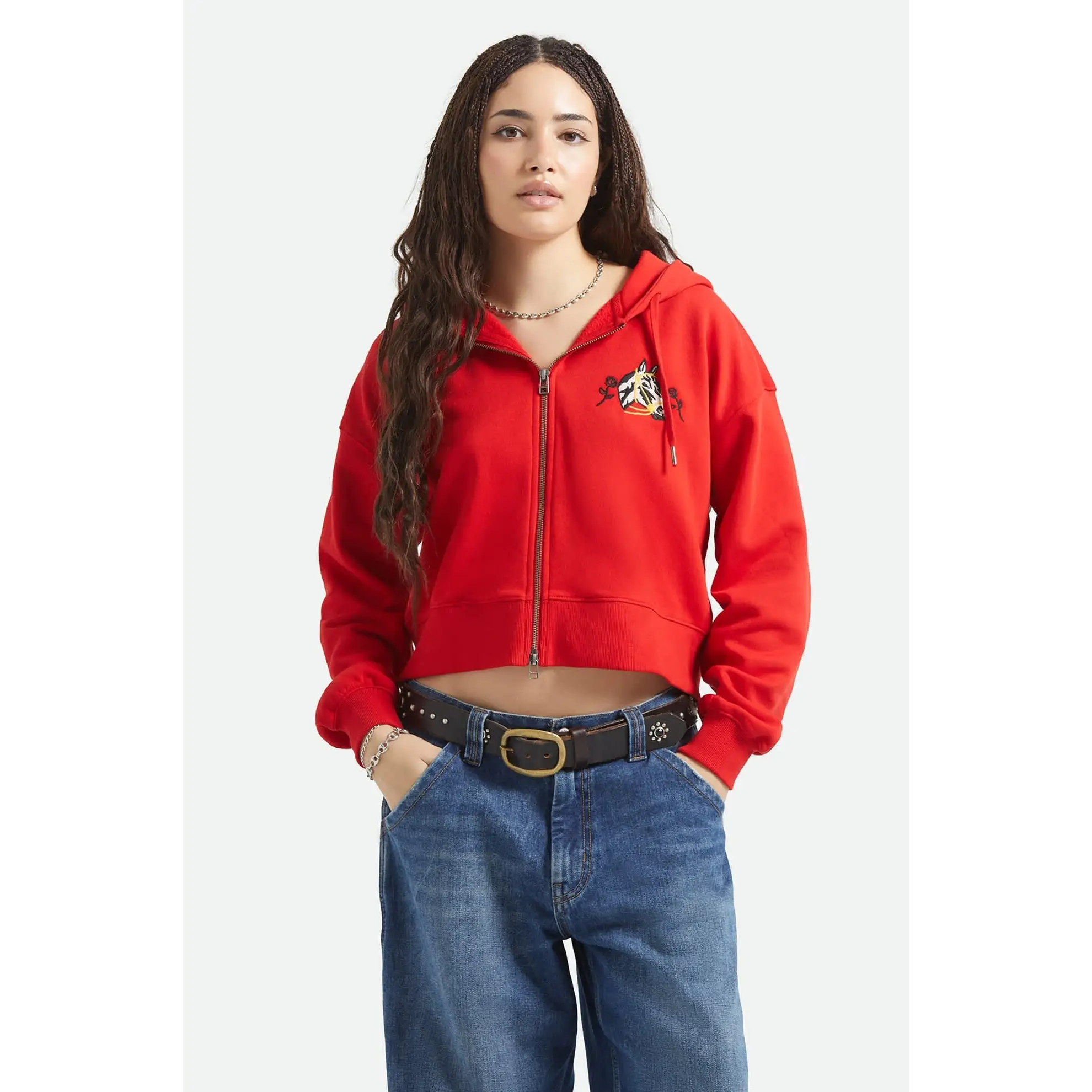 Brixton Trophy Cropped Zip Hood
