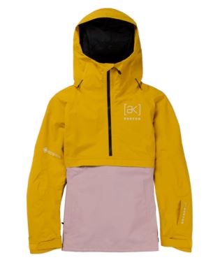 Burton AK Womens Kimmy Gore Tex 2L Anorak Goldenrod / Shadow Pink S