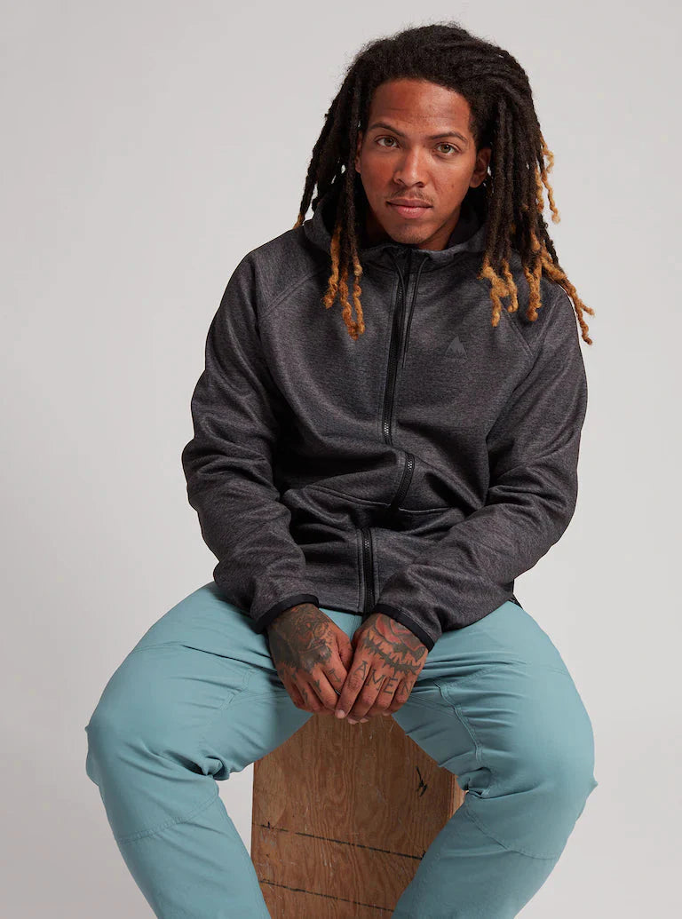 Burton Crown Weatherproof Full-Zip Fleece True Black Heather M