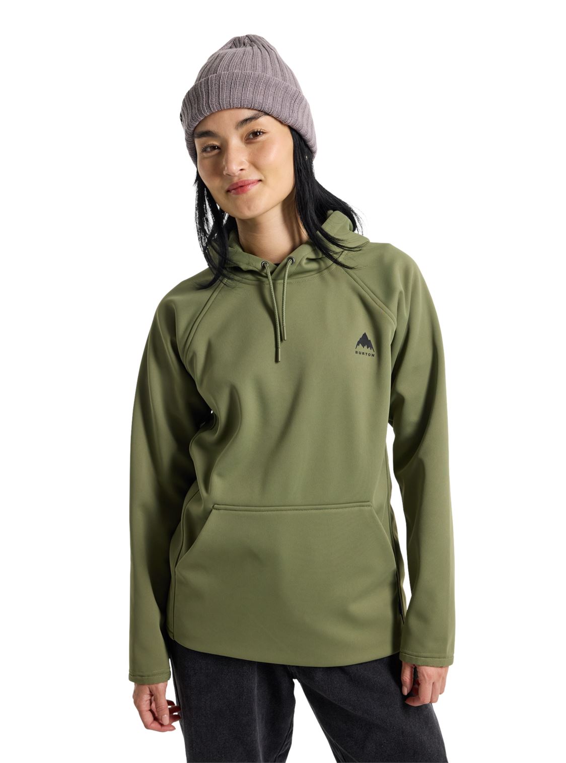 Burton Crown Weatherproof Performance Womens Pullover Fleece Forest Moss XS