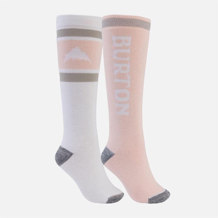 Burton Weekend Midweight Womens Socks 2-Pack Stout White / Peach Melba M / L