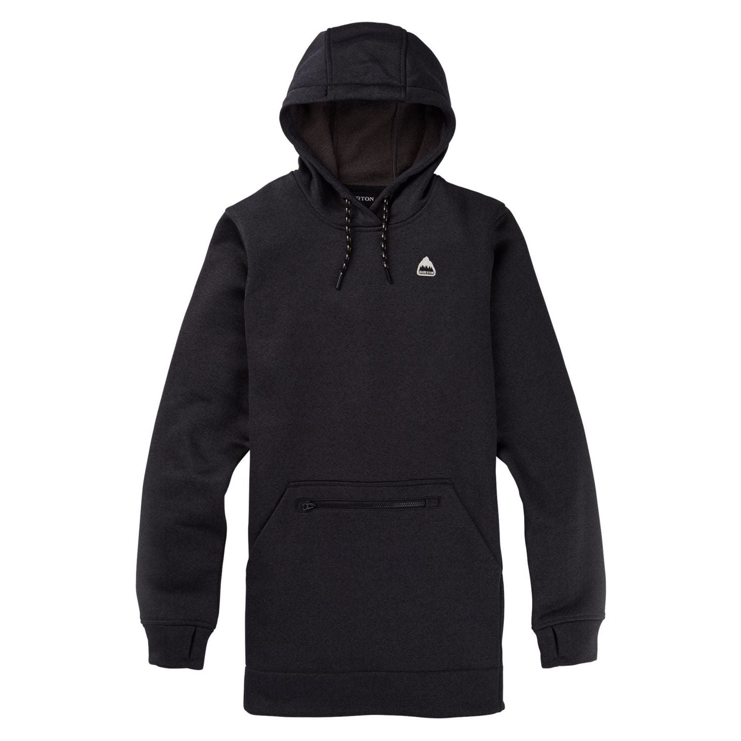 Burton Womens Oak Long Pullover Hoodie True Black Heather M