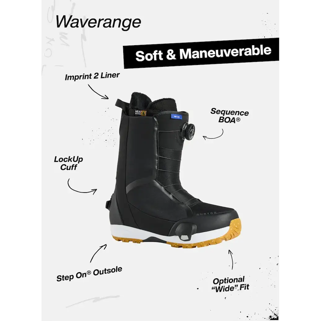 Burton Womens Waverange Step On Snowboard Boots