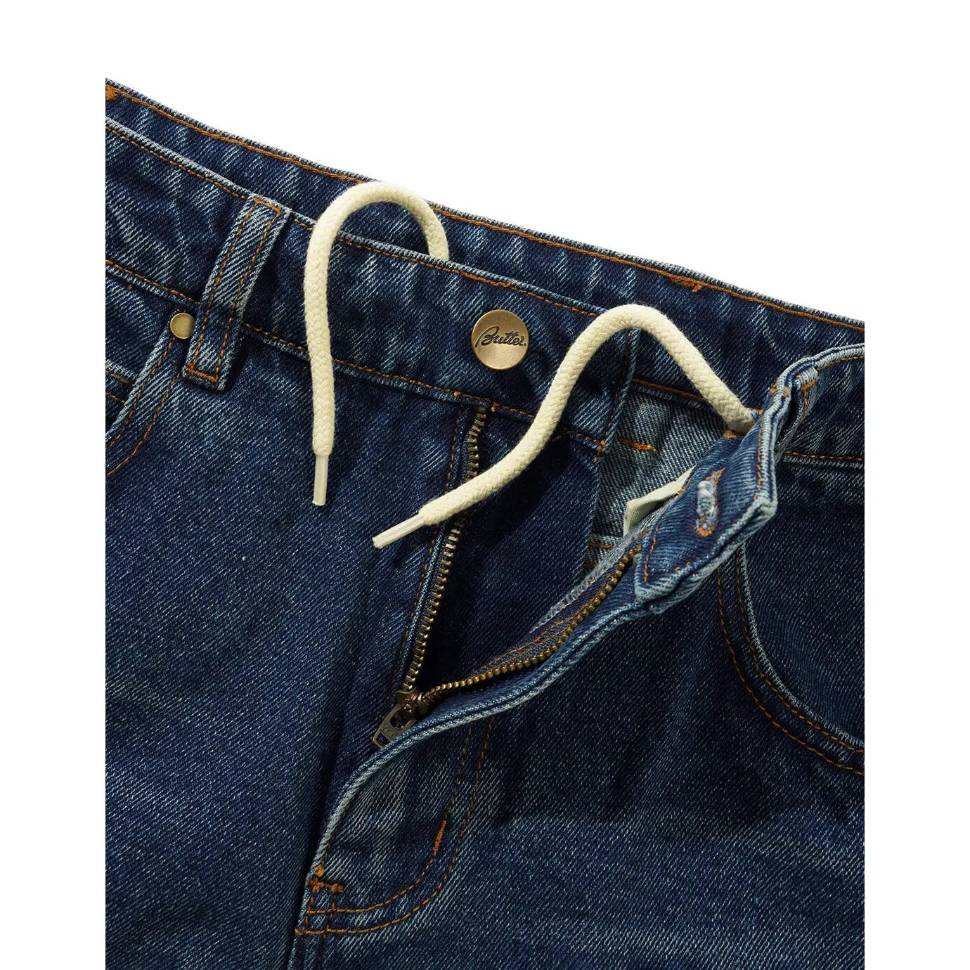 Butter Goods Baggy Denim Jeans - Distressed Indigo