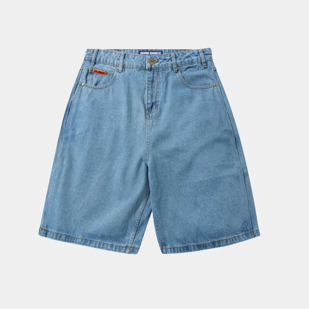 Butter Goods Baggy Denim Shorts - Washed Indigo