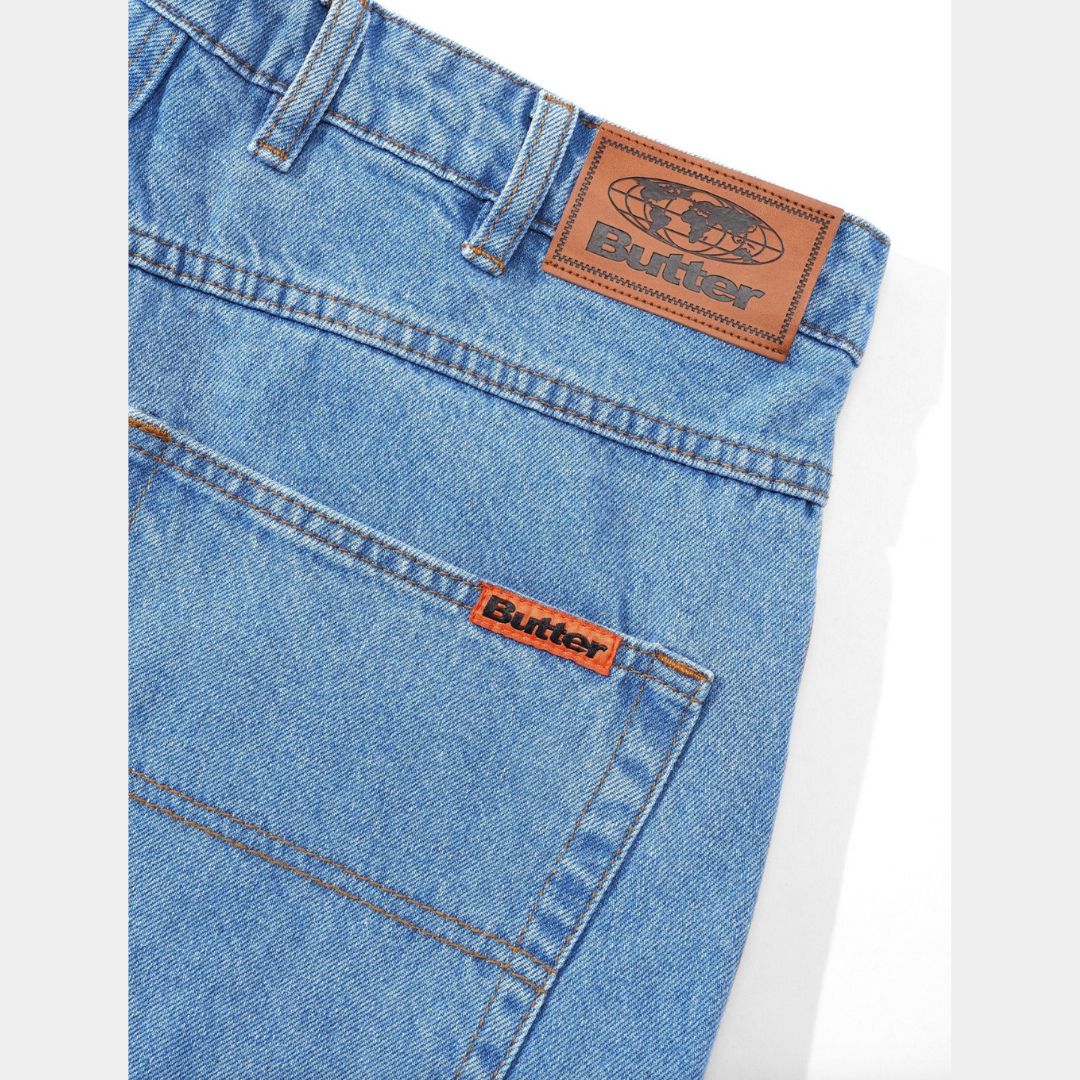 Butter Goods Baggy Denim Shorts - Washed Indigo