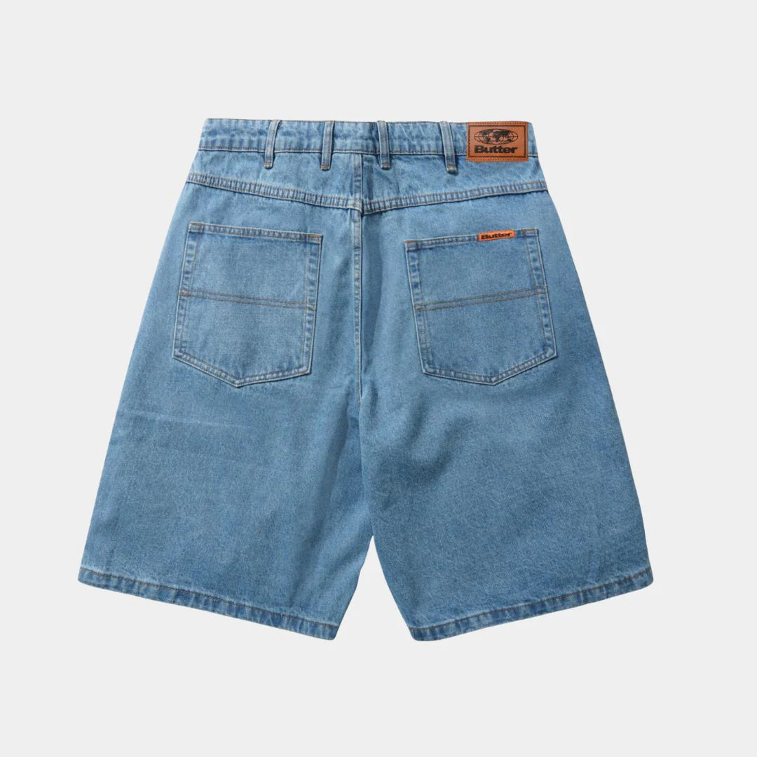 Butter Goods Baggy Denim Shorts - Washed Indigo