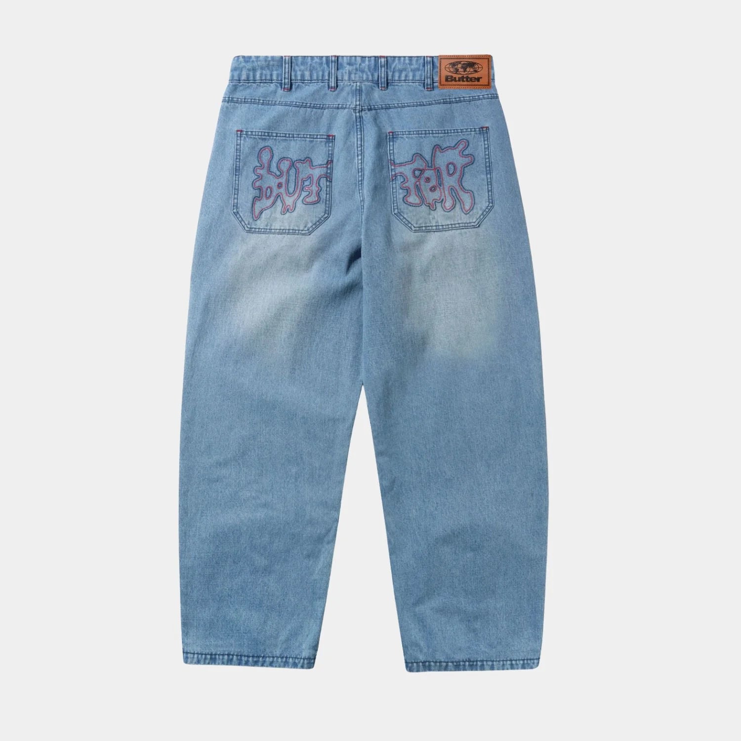 Butter Goods Blotch Denim Jeans - Streaky Blue