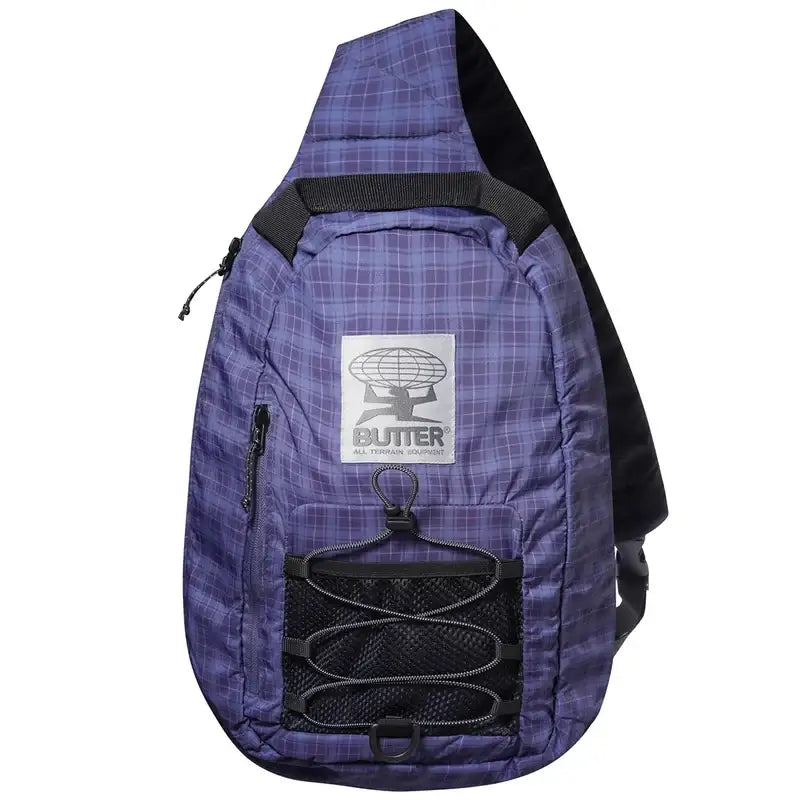 Butter Goods Express Shoulder Bag - Navy Plaid