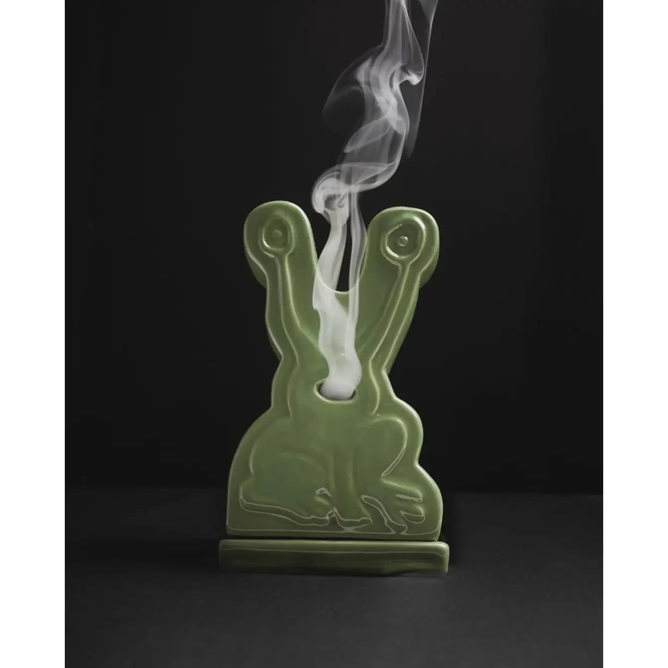 Butter Goods Frog Ceramic Incense Holder - Light Green