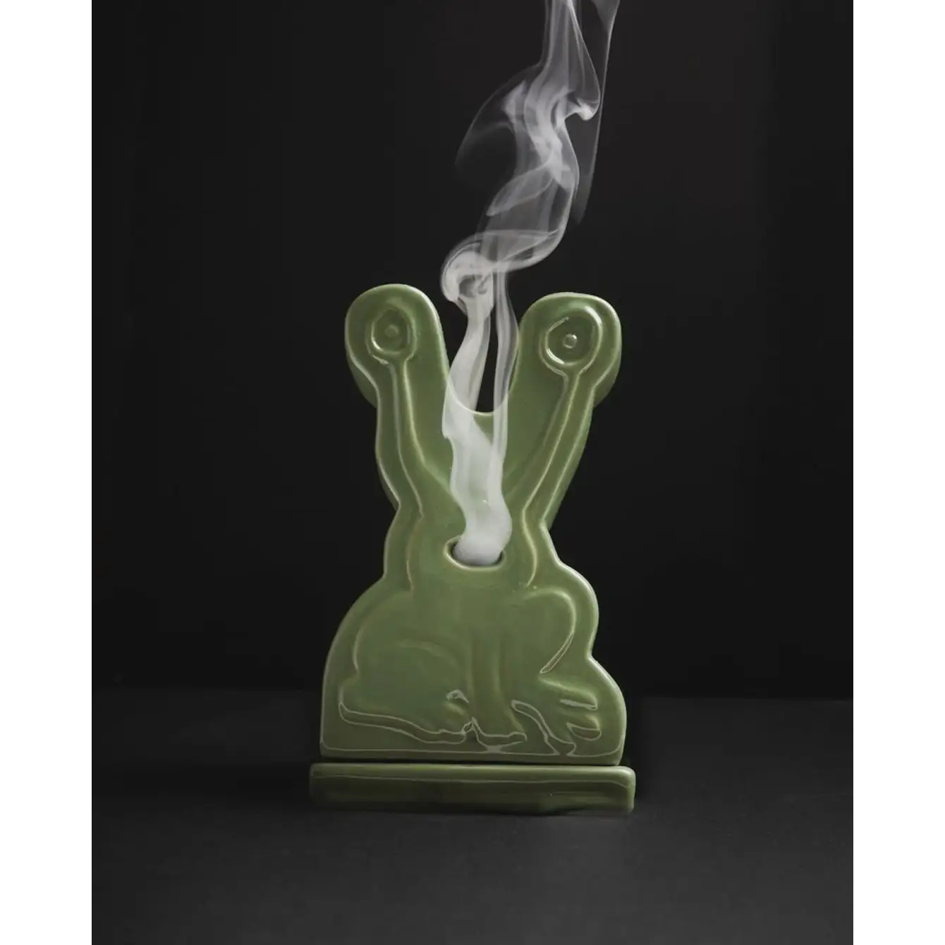 Butter Goods Frog Ceramic Incense Holder - Light Green