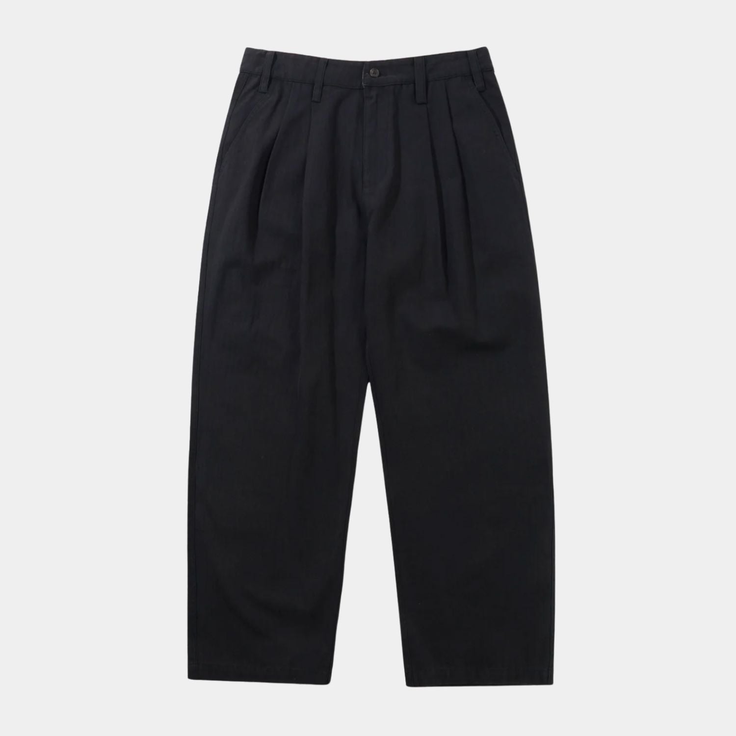 Butter Goods Pleated Trousers - Washed Black