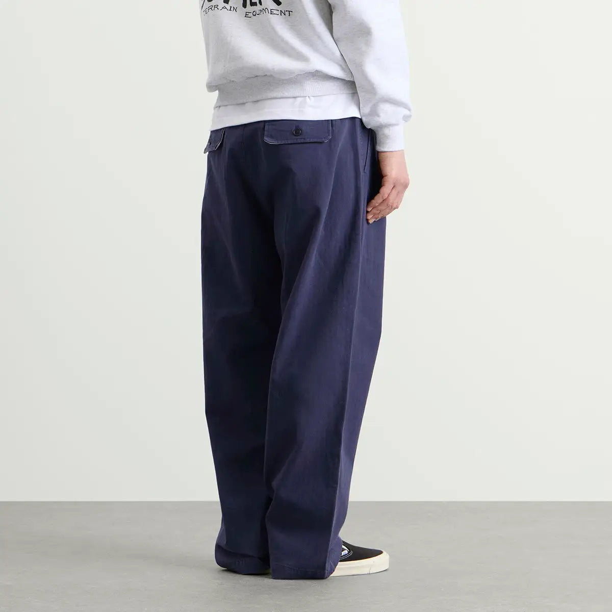 Butter Goods Pleated Trousers - Washed Navy