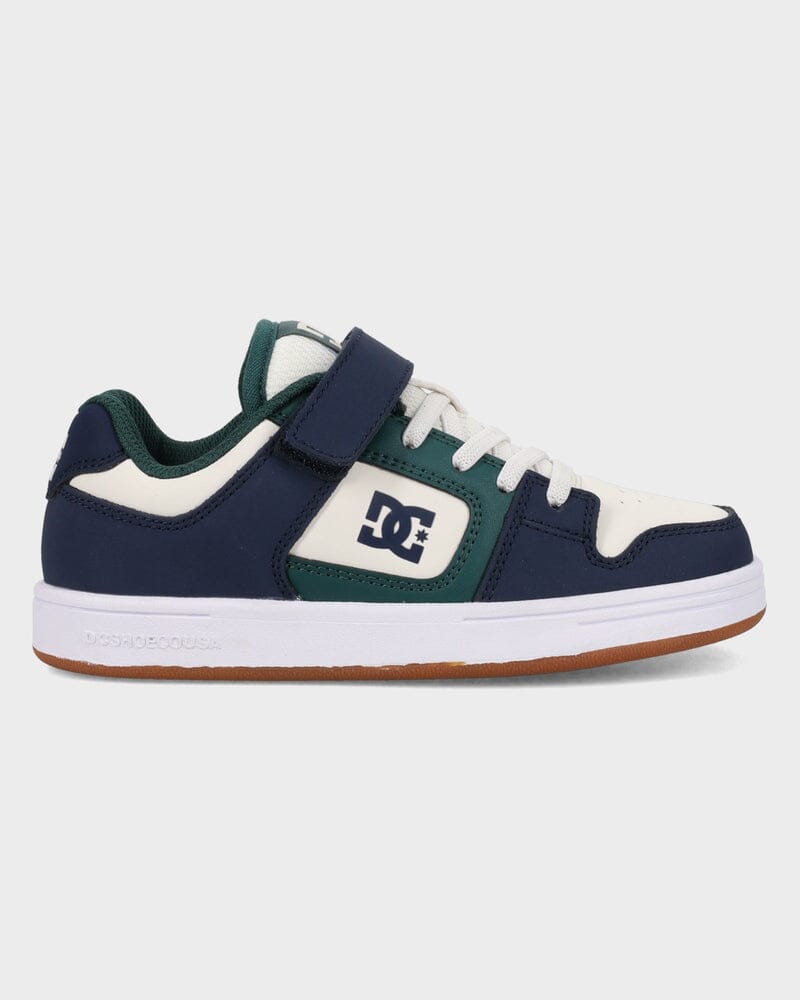 DC Manteca 4 V Youth Shoes - Navy / White / Green
