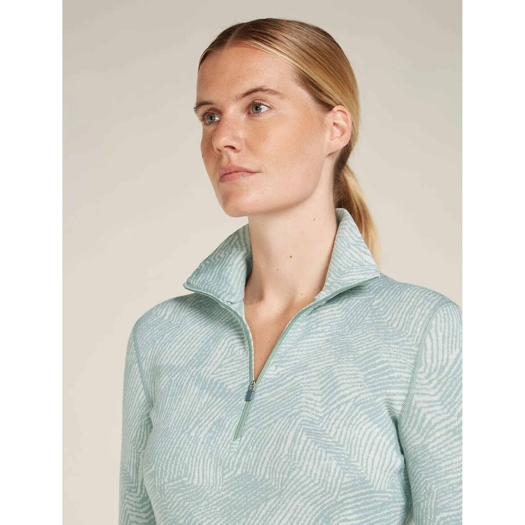 Icebreaker Womens Merino 260 Vertex Long Sleeve Half Zip Frozen Forms
