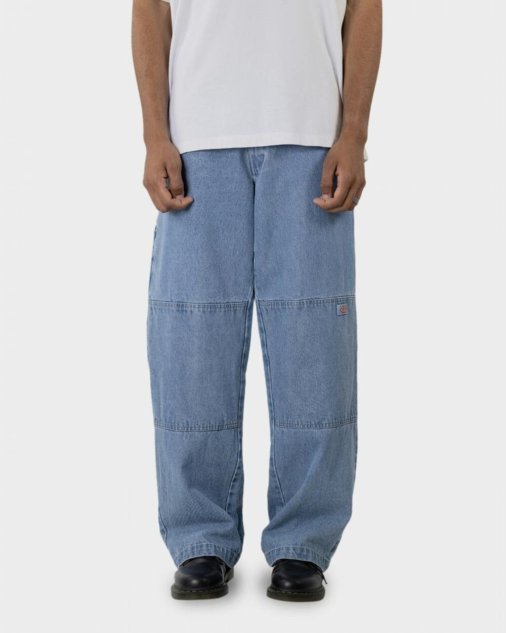 Dickies 852 Baggy Fit Double Knee Denim Jean Light Indigo 28