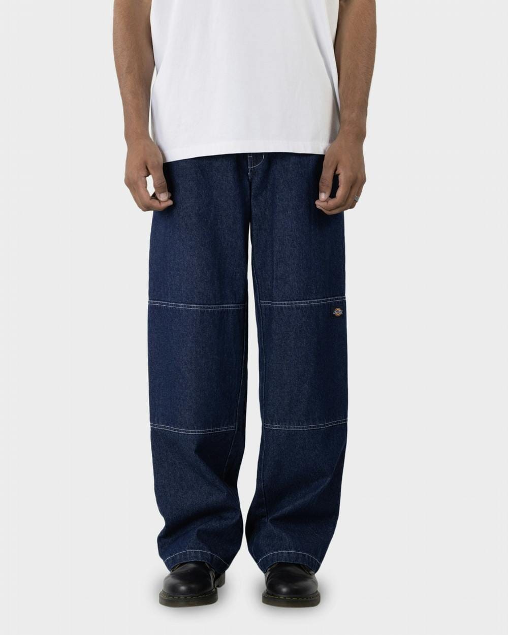 Dickies 852 Baggy Fit Double Knee Denim Jean Rinsed Indigo 30