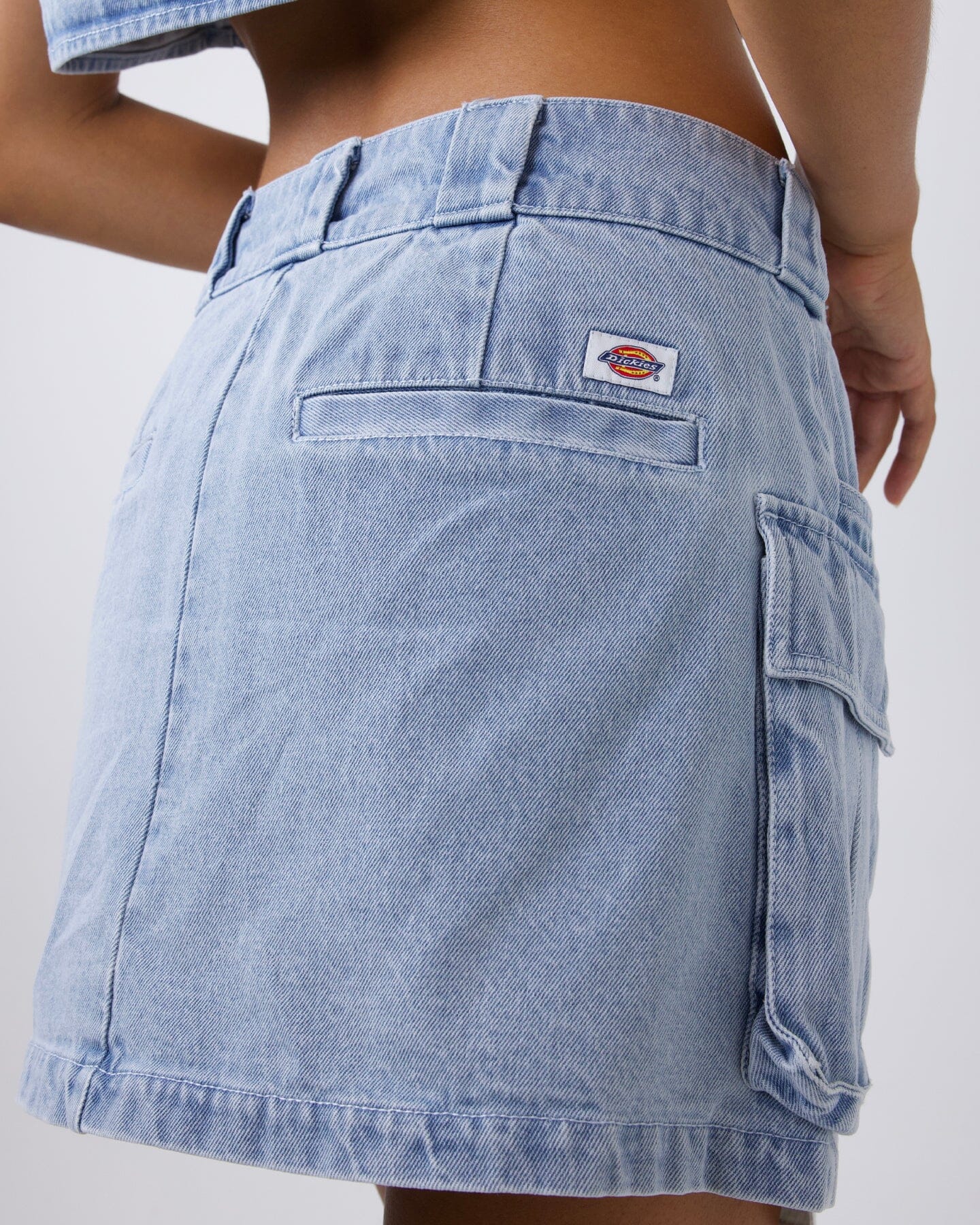 Dickies 874 Light Denim Cargo Mini Skirt