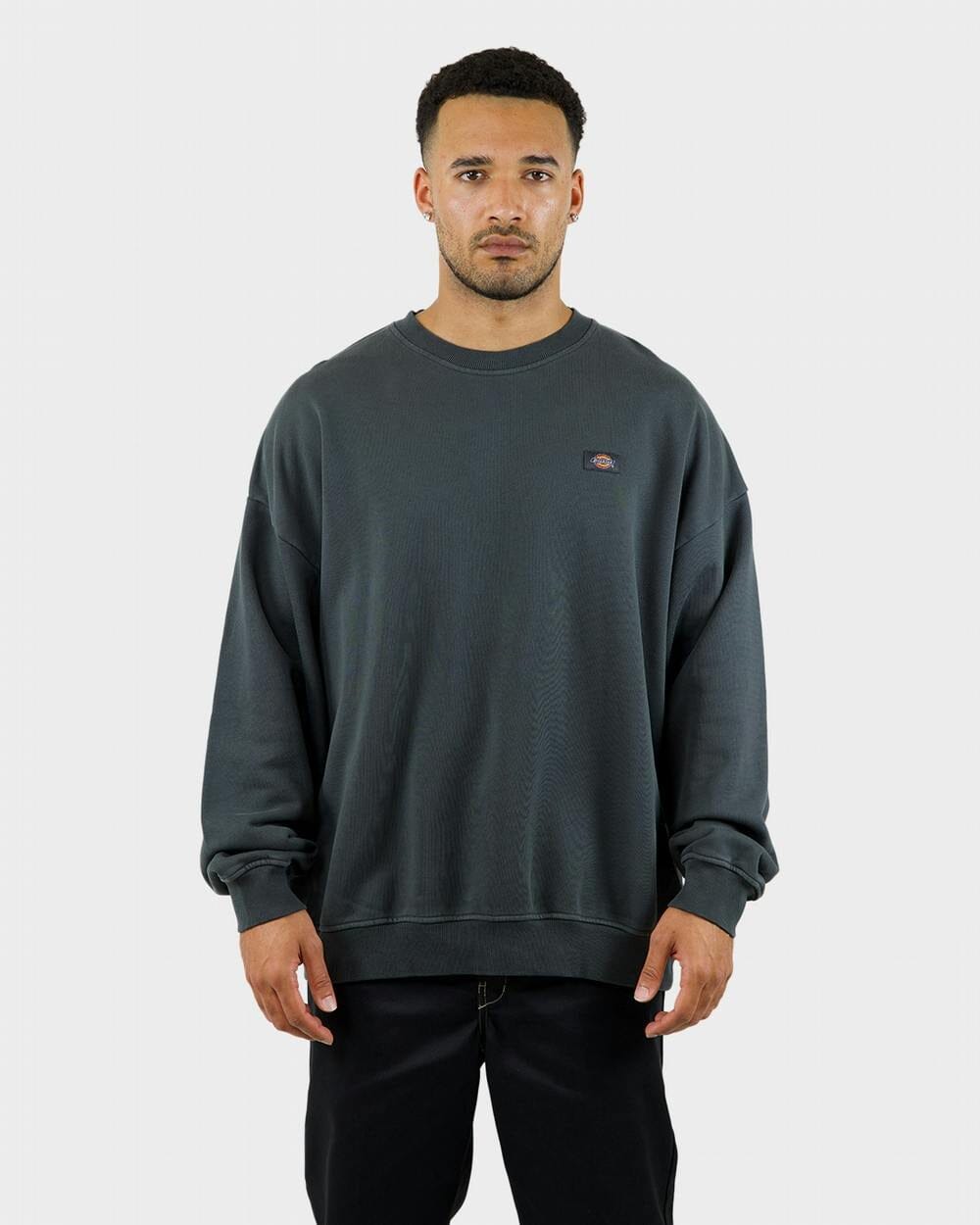 Dickies Classic Label Heavyweight Crew Washed Graphite S