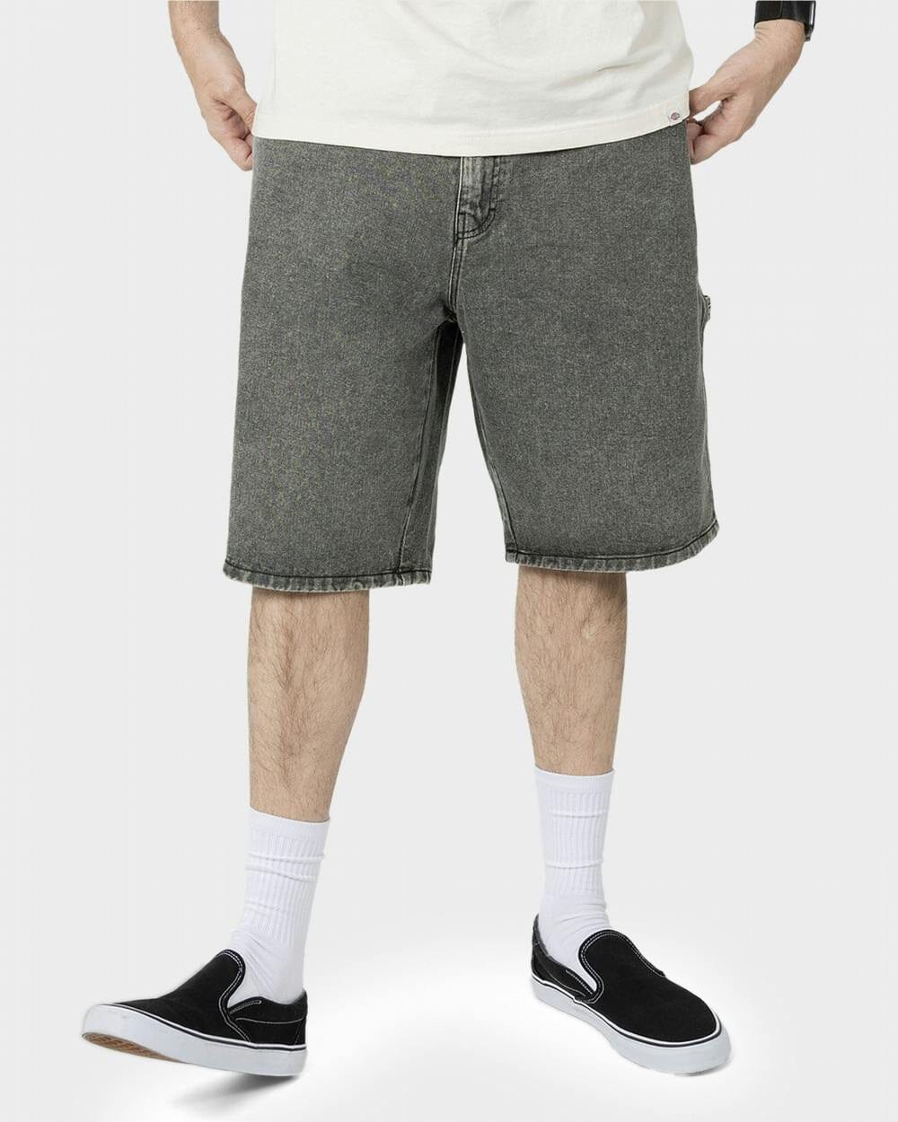 Dickies DX200 Midweight Carpenter Denim Shorts Charcoal 26
