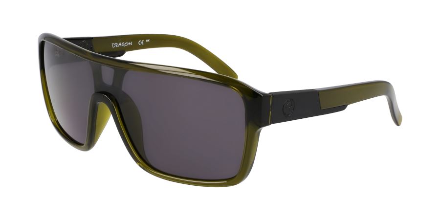 Dragon Remix Polarised Sunglasses Shiny Sap Crystal / Luma Lens Smoke Polar
