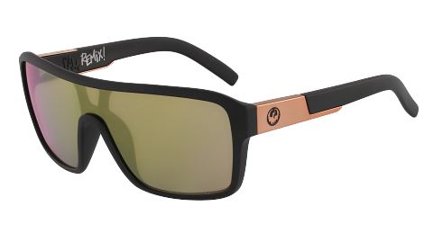 Dragon Remix Sunglasses Matte Black / Rose Gold Ion