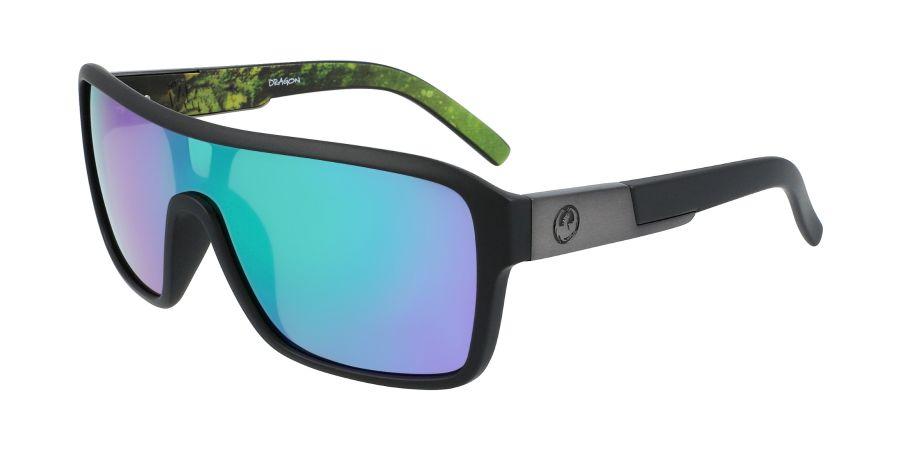 Dragon Remix Sunglasses Matte Black / Terrafirma Green Ion