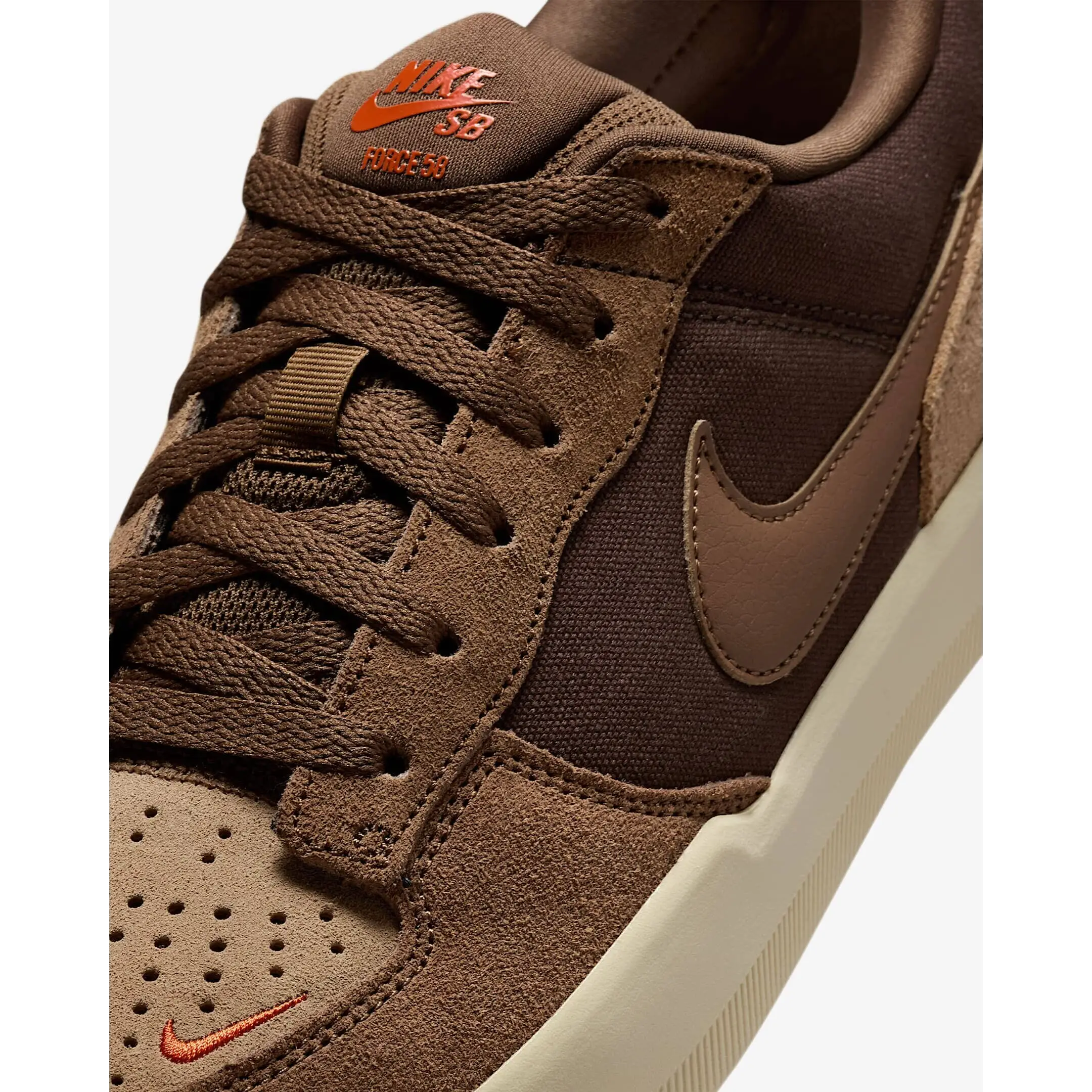 Nike SB Force 58 Shoes - Baroque Brown / Parachute Beige / Desert Khaki / Mosswood Brown