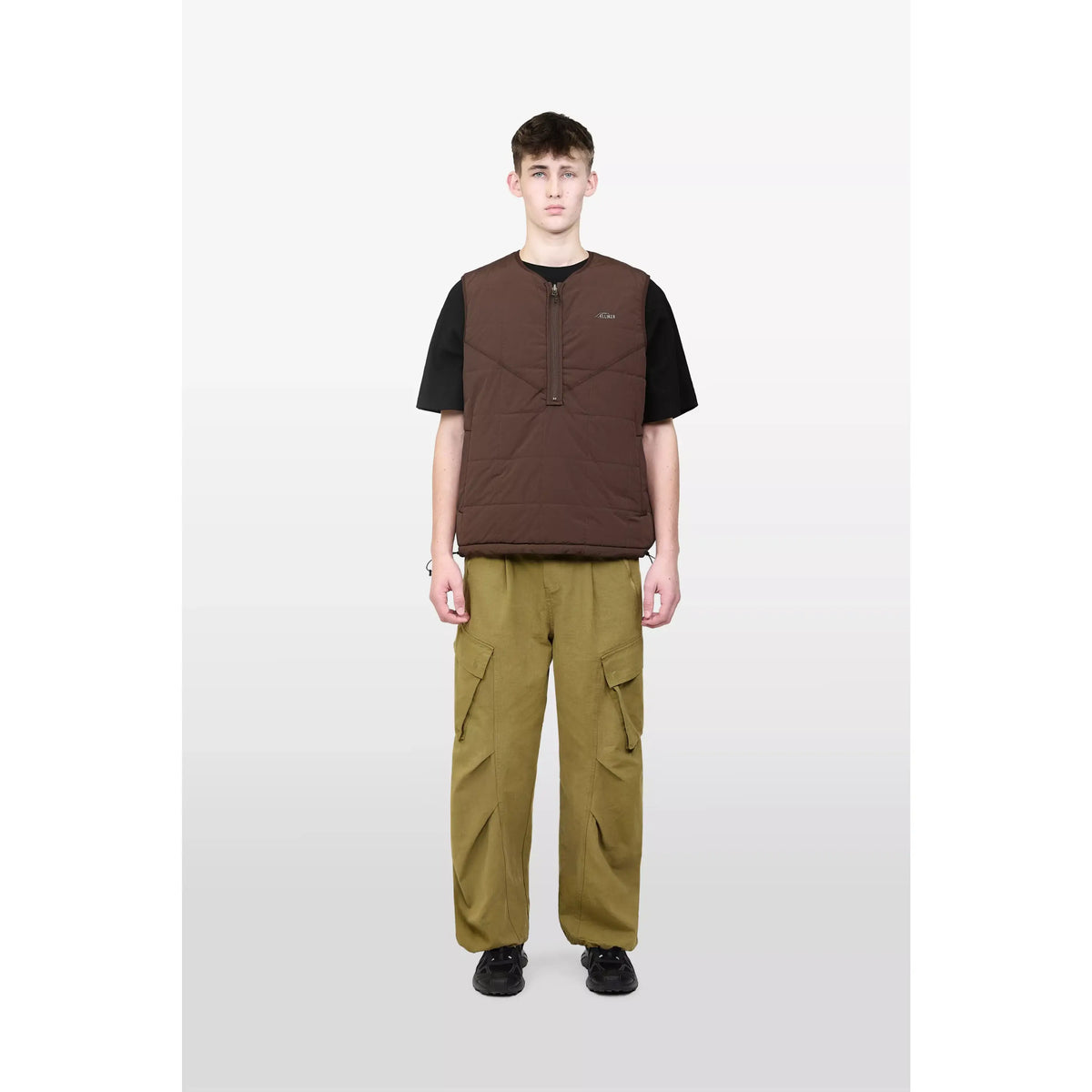 Elliker Aldar Reversible Grid Fleece Vest