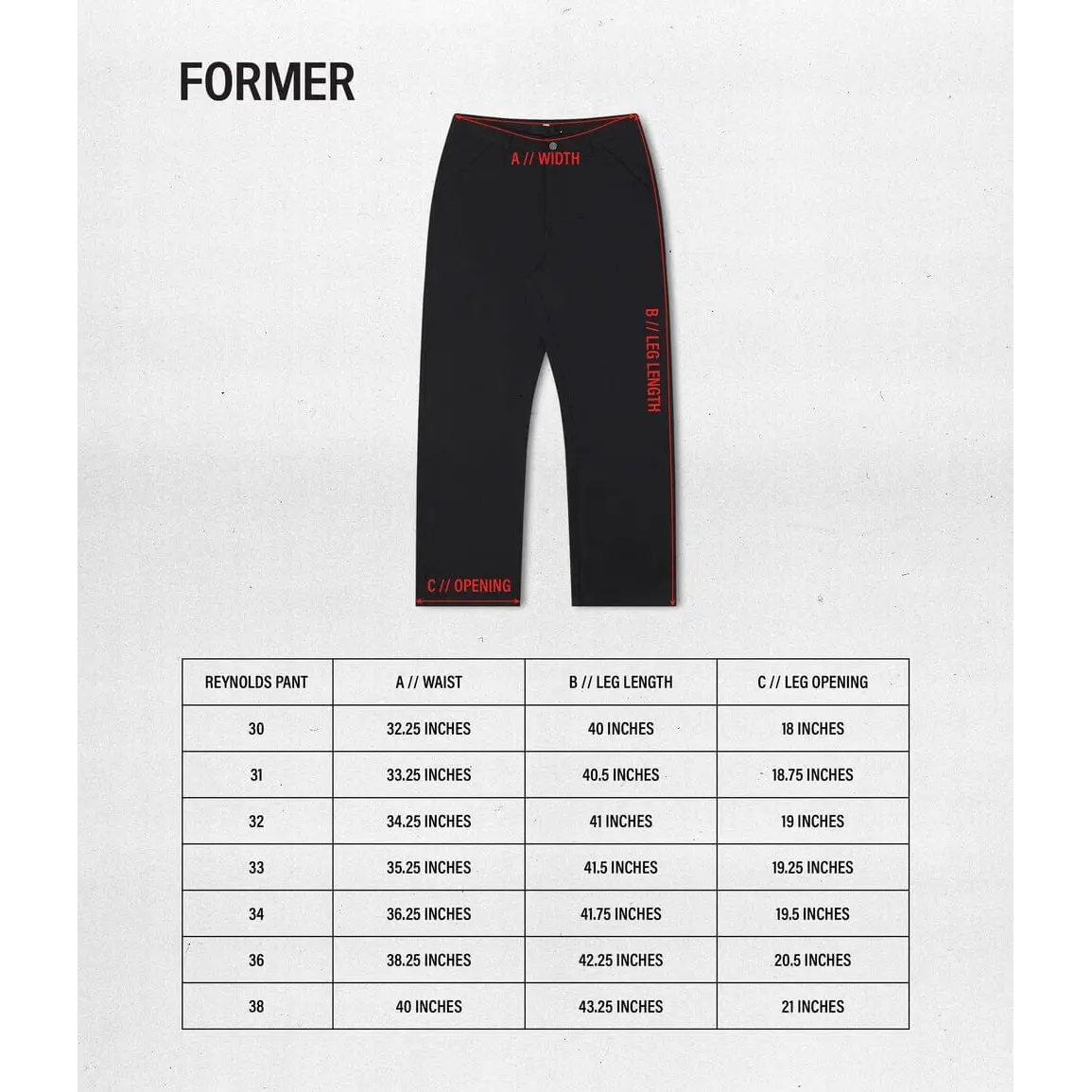 Former Reynolds Work Pants - Black